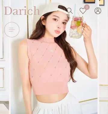 Darich 스톤 다이아 니트탑