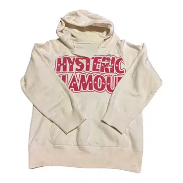 HYSTERIC GLAMOUR 데미지 가공 아이보리 후드티