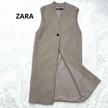 ZARA 베이지 슬리브리스 롱 베스트 XS 사이즈