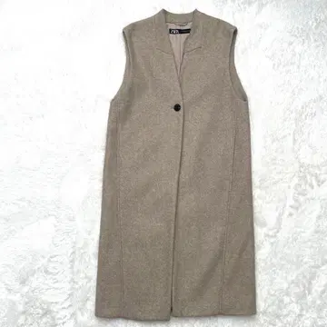 ZARA 베이지 슬리브리스 롱 베스트 XS 사이즈 캐주얼