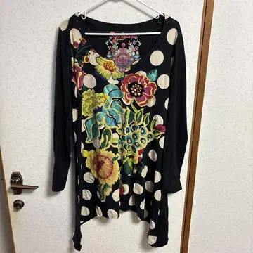 Desigual 꽃무늬도트 롱 튜닉