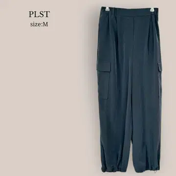 플라스테 PLST 조거 팬츠 카고 팬츠 하이웨스트 밴딩