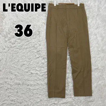 L'EQUIPE 레킵 울 팬츠 슬랙스 센터 프레스