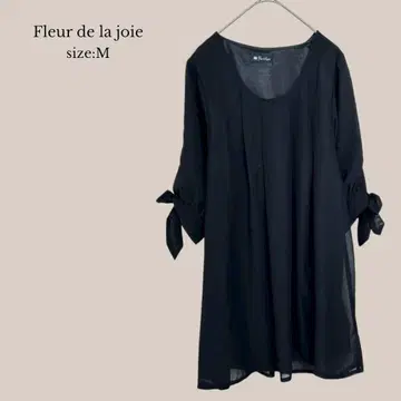 Fleur de la joie 7부 소매 튜닉 쉬폰 볼륨 슬리브