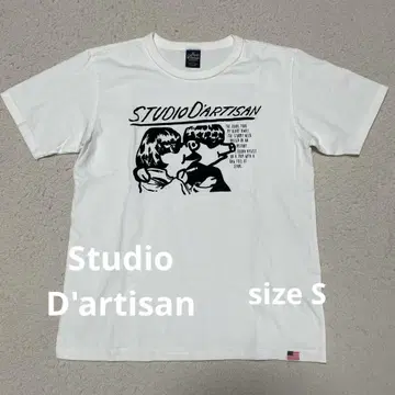 스튜디오 다치산 프론트 백 프린트 일본제 T셔츠 S