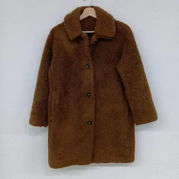 UNIQLO 브라운 보아 롱 코트