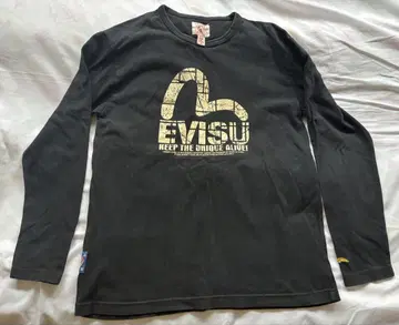 EVISU 블랙 롱T셔츠