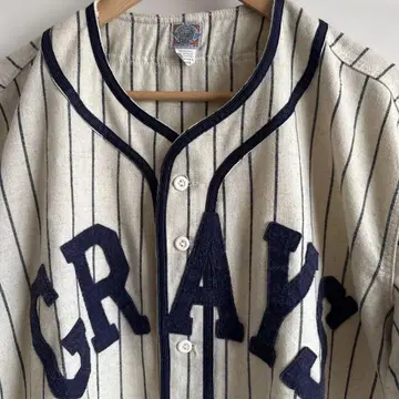 GRAYS EBBETSFIELD 베이스볼 셔츠 USA제 xl 울 소재
