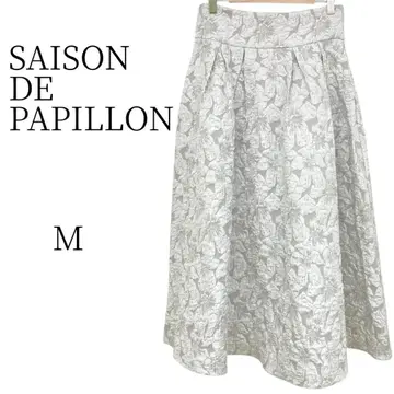 새상품급 SAISON DE PAPILLON 그레이 계열 플레어 스커트 M
