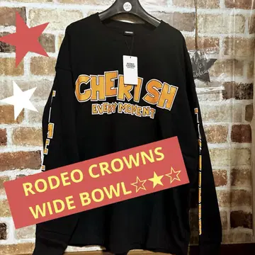 새상품 RODEO CROWNS 로데오 크라운 POP 페인트 롱 T셔츠