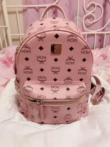 MCM 백팩 소프트 핑크 정품 S 사이즈