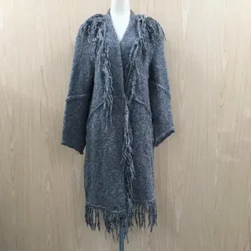 존 블루 프린지 롱 가디건 F1001B01