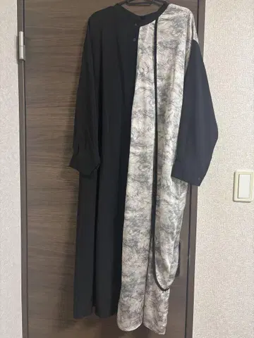 롱 원피스 긴팔 비대칭