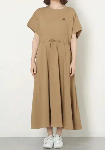 adidas 아디다스 개더 원피스 롱 반팔