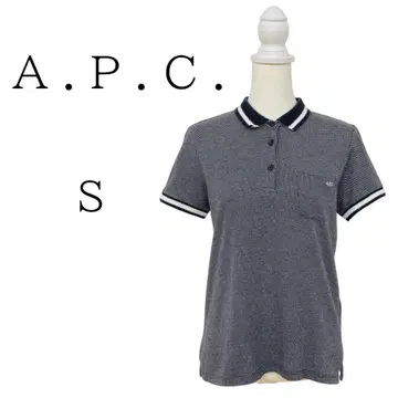 새상품급 A.P.C. 아페쎄 네이비 반팔 피케 셔츠 S