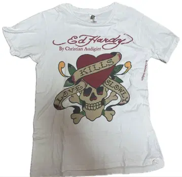 Ed Hardy 스컬 디자인 T셔츠 M USA