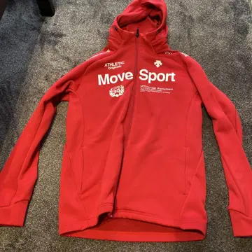 DESCENTE Move Sport 후드티 레드