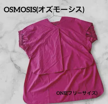 새상품급 OSMOSIS 셔링 슬리브 디자인 풀오버 핑크