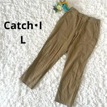 [컨디션 최상] Catch I 코튼 팬츠 허리밴딩 베이지 L