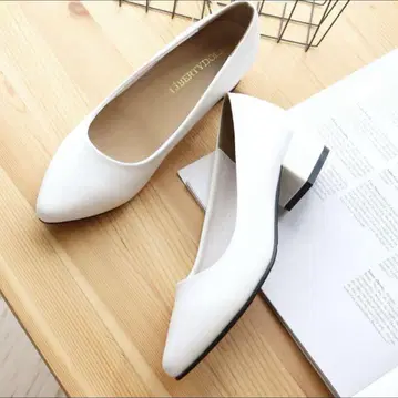 스틸레토 4cm 청키힐 슬림 레그 펌프스