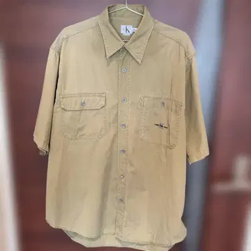 90s 빈티지 캘빈클라인 자수 로고 반팔