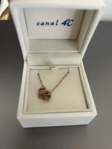 canal 4C 목걸이 2개의 반지 디자인 핑크 골드