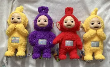 택 포함 새상품 텔레토비즈 배 반짝이 봉제 인형 4체 세트