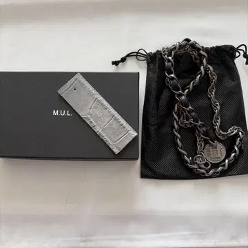 M.U.L 가죽 체인 라리엣 목걸이 매트 그레이 25일까지 판매입니다
