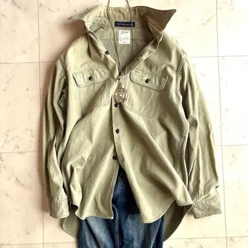 세탁 가능한 매디슨 블루 밀리터리 셔츠 01 L~XL 상당 올리브 그린