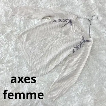 axes femme 엑시즈팜 (M) 긴팔 니트 스웨터 리본