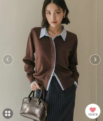 miette 셔츠 레이어드 스타일 가디건