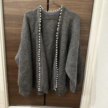 Fit more 핏모어 가디건 펄 버튼 포함 F 사이즈