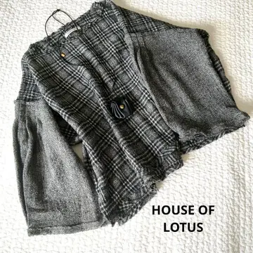 HOUSE OF LOTUS 글렌체크 조합 풀오버