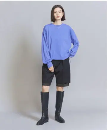 코튼 드로스트 롱 슬리브 풀오버 BEAUTY&YOUTH