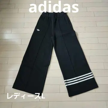 adidas 블랙 와이드 팬츠 스트라이프