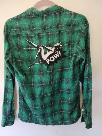 Hysteric Glamour 그린 체크 플란넬 셔츠 S