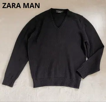 ZARA MAN 자라 맨 V넥 니트 트레이닝복 남성용 코튼 L