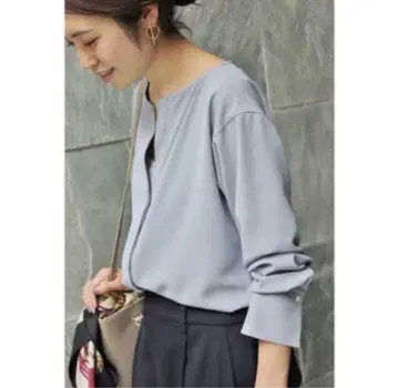IENA W 조젯 블라우스 블루