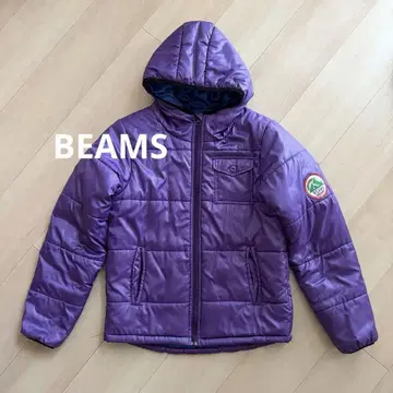 BEAMS HEART 퍼플 다운 자켓