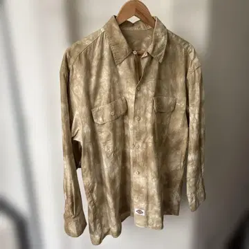 디키즈 타이다이풍 베이지 긴팔 셔츠