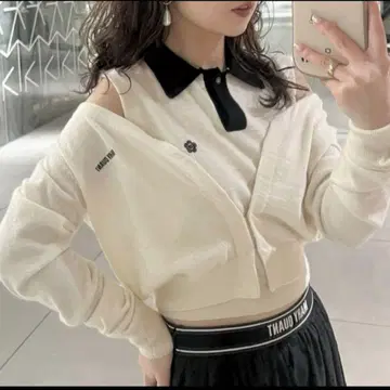 택 포함 Mary Quant x Lily Brown 데이지 자수 앙상블