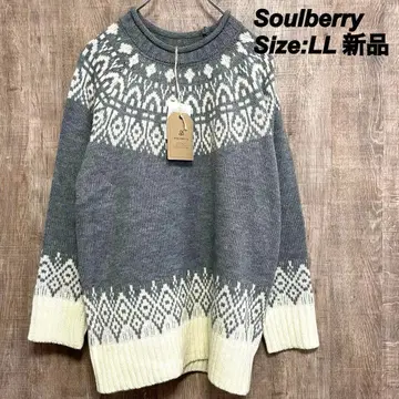 Soulberry [새상품] 노르딕 무늬 니트 스웨터 LL