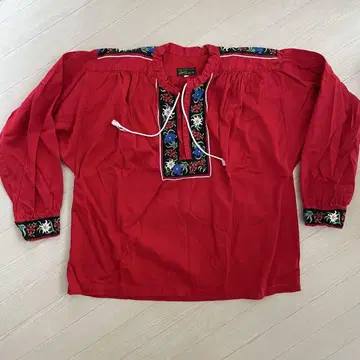 vintage 70'S 티롤리안 블라우스