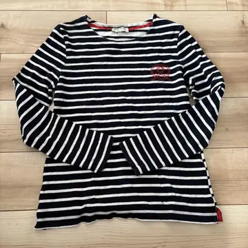 PETIT BATEAU x kitsune 보더 무늬 롱 티셔츠 S