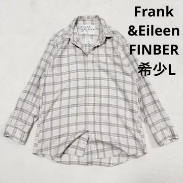 새상품급 프랭크앤아이린 FINBER 플란넬 셔츠 체크 아이보리