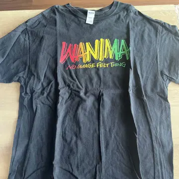 WANIMA 컬러풀 로고 T셔츠 블랙 [XL 사이즈]