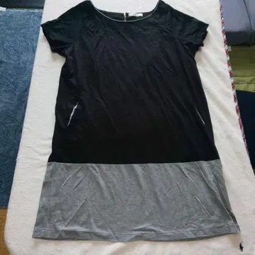 ONWARD 쿠미쿄쿠 튜닉 원피스 골드 버튼 래글런 소매 양쪽 포켓 있음