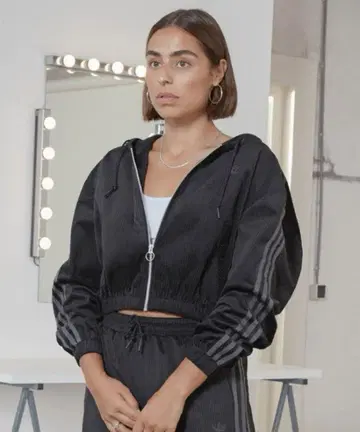 adidas 크롭 후드티 HOODED TRACK TOP