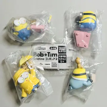 총 4종 컴프 세트 미니언즈 Bob+Tim Goodtime 피규어 2