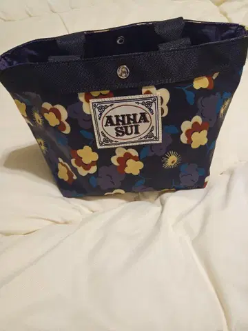 ANNA SUI 꽃무늬 토트백 네이비